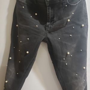 Cropped Ripples Skinny jeans